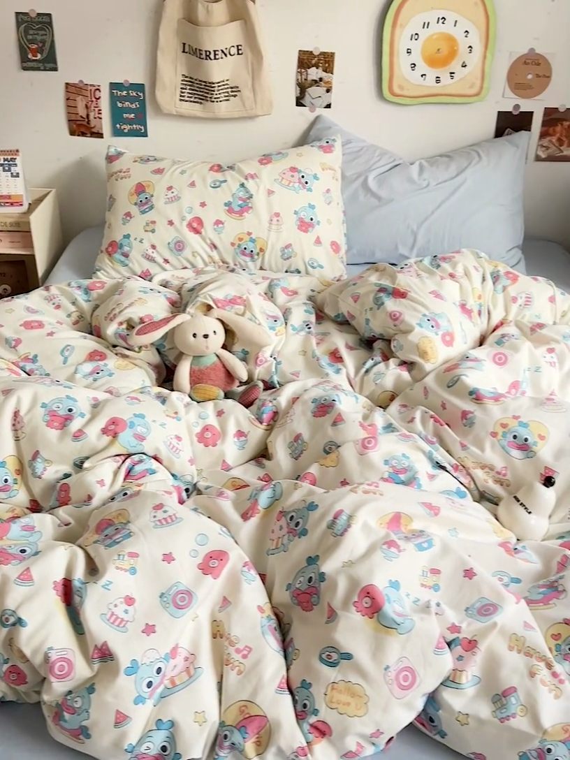 91家纺网 家纺一手货源 找家纺 水墨江南 2025新款超柔水洗棉系列四件套 多宝鱼