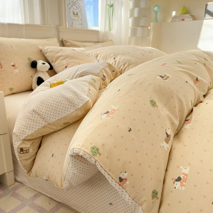 91家纺网 家纺一手货源 找家纺 （总）优彩 2025新款跑量款13070印花全棉四件套