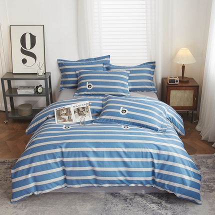 91家纺网 家纺一手货源 找家纺 （总）沐白家居 2025新款全棉云棉系列四件套