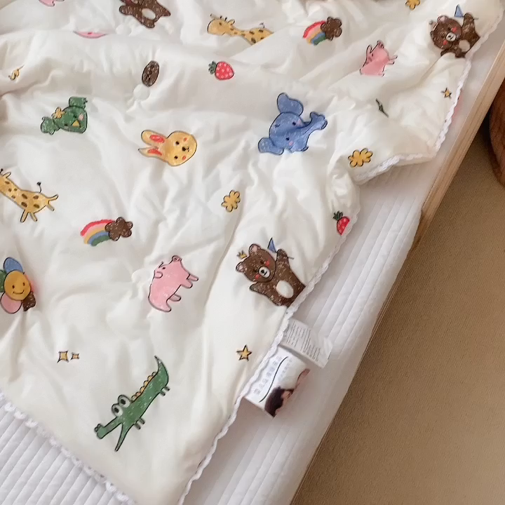 91家纺网 家纺一手货源 找家纺 心卓婴童馆 2025新款A类针织棉被芯—儿童图 动物集