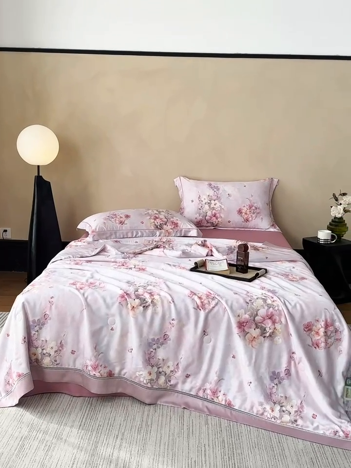 91家纺网 家纺一手货源 找家纺 娇逸家居 2025新款40s天丝莫代尔镂空款夏凉被 艾莉娜