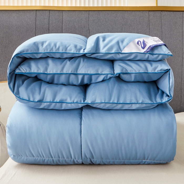 91家纺网 家纺一手货源 找家纺 招财星2店仓储 2025新款被子斜纹防羽布冬被春秋被被羽丝棉被 宾利蓝