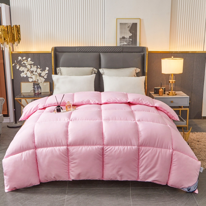 91家纺网 家纺一手货源 找家纺 招财星2店仓储 2025新款秋冬直播带货被子斜纹防羽布冬被春秋被被羽丝棉被 公主粉