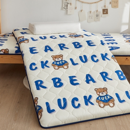 91家纺网 家纺一手货源 找家纺 （总）招财狼家纺 2025新款磨毛彩虹绵印花记忆海绵床垫-学生单边款