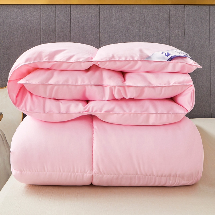 91家纺网 家纺一手货源 找家纺 招财星2店仓储 2025新款秋冬直播带货被子斜纹防羽布冬被春秋被被羽丝棉被 公主粉