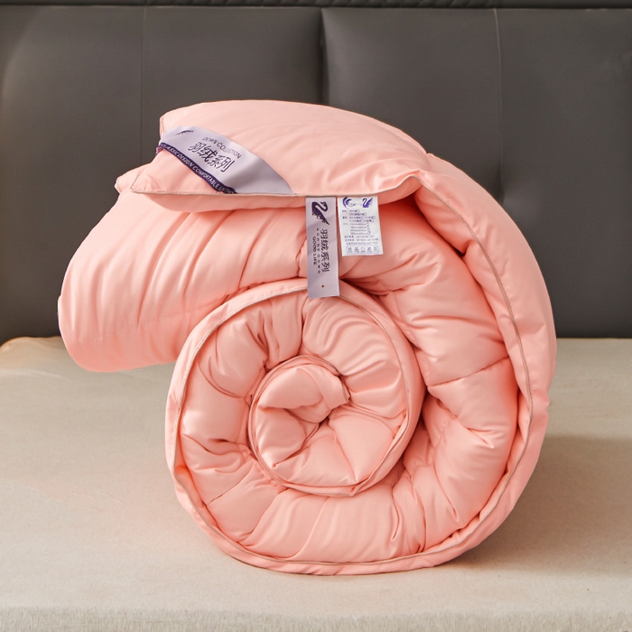 91家纺网 家纺一手货源 找家纺 招财星2店仓储 2025新款被子斜纹防羽布冬被春秋被被羽丝棉被 香槟玉