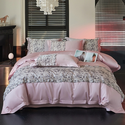 91家纺网 家纺一手货源 找家纺 （总）淼铭家纺 2025新款法式浪漫雅馨系列四件套