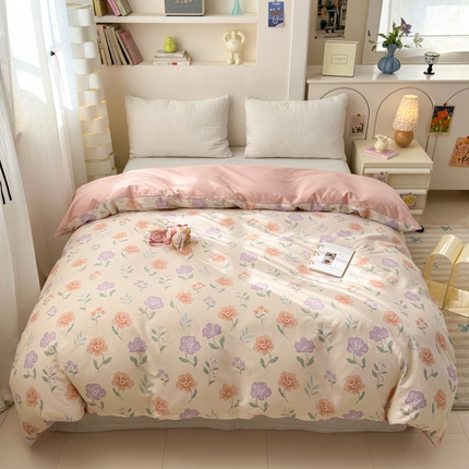 清雅福 2025新款13070全棉小清新单被套 薄荷冬季·玉