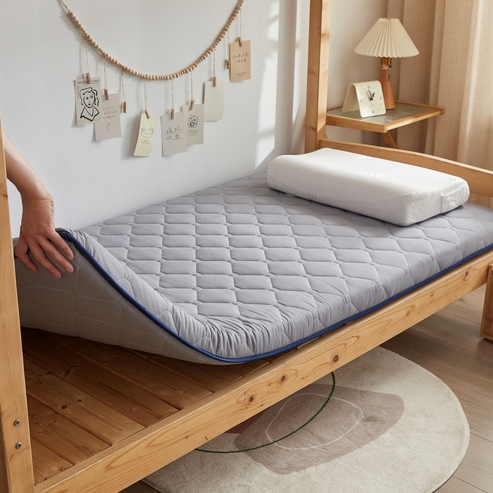 91家纺网 家纺一手货源 找家纺 招财狼家纺 2025新款水洗磨毛学生棉花海绵床垫-学生单边款 纯色棉花-星辰辉-厚度8cm