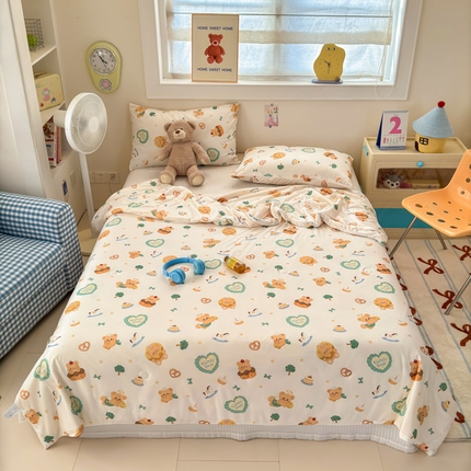 91家纺网 家纺一手货源 找家纺 （总）木堇家居 25年春夏卡通小清新针织棉10%大豆夏被（长期款）