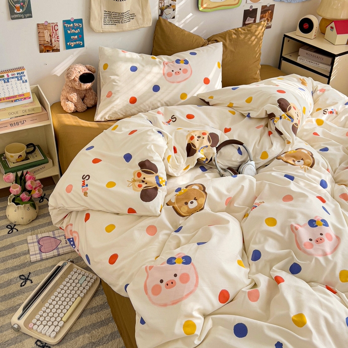 91家纺网 家纺一手货源 找家纺 水墨江南 2025新款超柔水洗棉系列四件套 好朋友