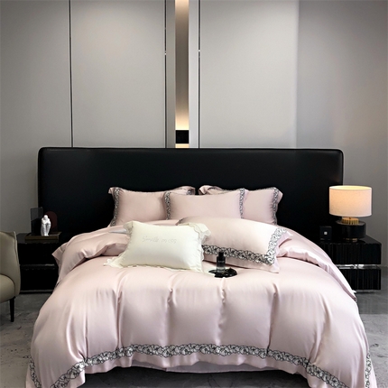 91家纺网 家纺一手货源 找家纺 （总）佳汐蓝家纺 2025新款60天丝绣花梦怡系列四件套