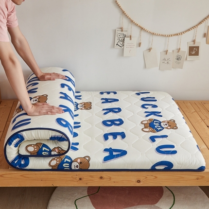 91家纺网 家纺一手货源 找家纺 （总）羽涵家纺 2025磨毛彩虹绵印花记忆海绵床垫-学生单边款
