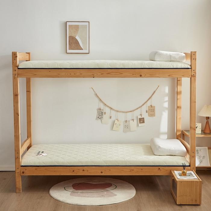 91家纺网 家纺一手货源 找家纺 招财狼家纺 2025新款水洗磨毛学生棉花海绵床垫-学生单边款 纯色棉花-米黄-厚度8cm