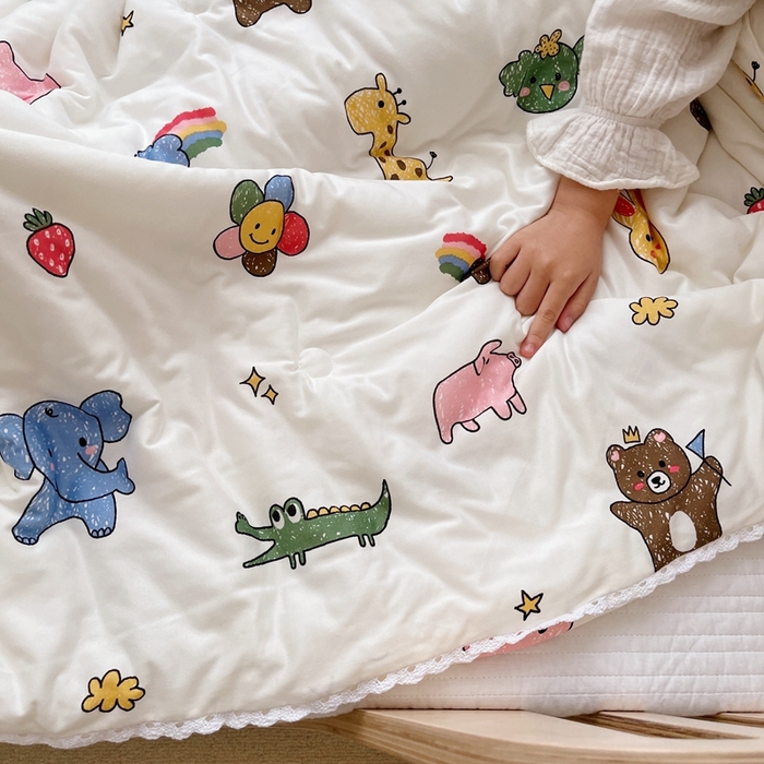 91家纺网 家纺一手货源 找家纺 心卓婴童馆 2025新款A类针织棉被芯—儿童图 动物集