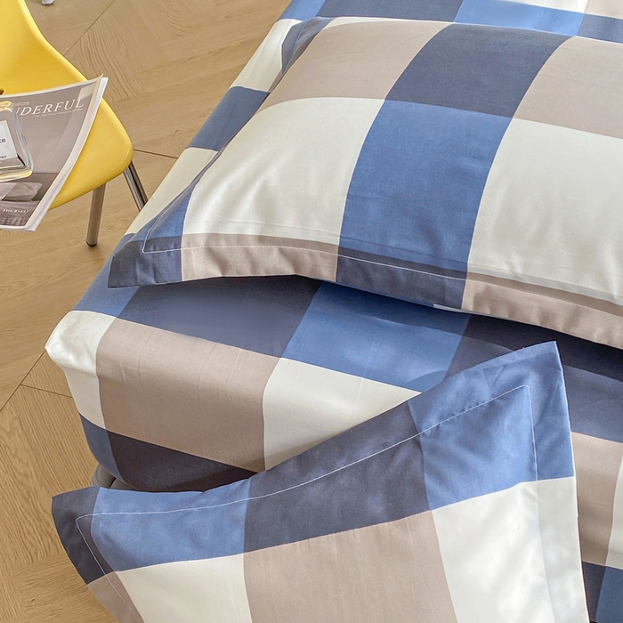 91家纺网 家纺一手货源 找家纺 恬澳家纺 2025新款水洗棉森系枕套 森系-英伦格