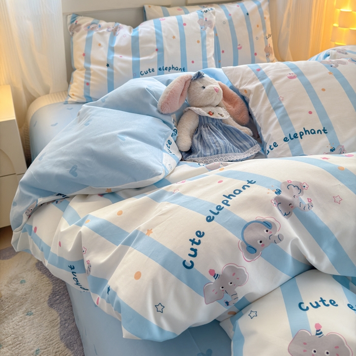 91家纺网 家纺一手货源 找家纺 清雅福 2025全棉13372小清新四件套和单品早春系列第一批-单枕套 卡夫卡