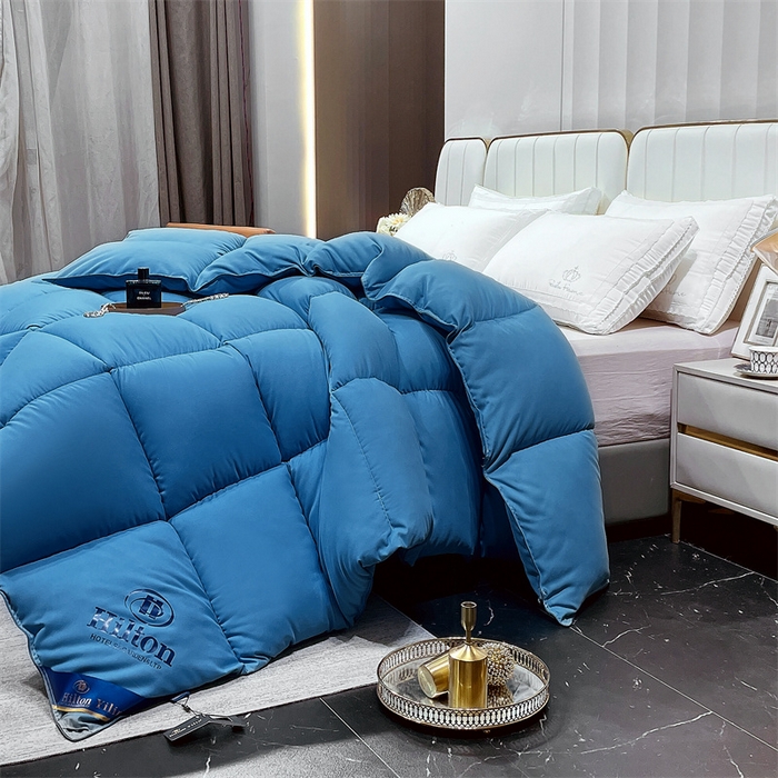 91家纺网 家纺一手货源 找家纺 招财星2店仓储 2025新款款全棉防羽布希尔顿被 宾利蓝