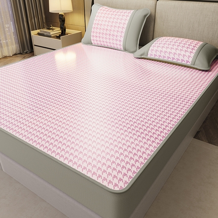 91家纺网 家纺一手货源 找家纺 （总）阿牛席业 2025新款水洗冰晶系列-小边床笠款