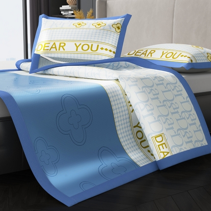 阿牛席业 2025新款凉感印花软席系列二条席款 莱奥风情