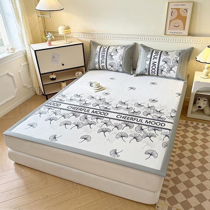 阿牛席业 2025新款凉感印花软席系列一 银杏叶