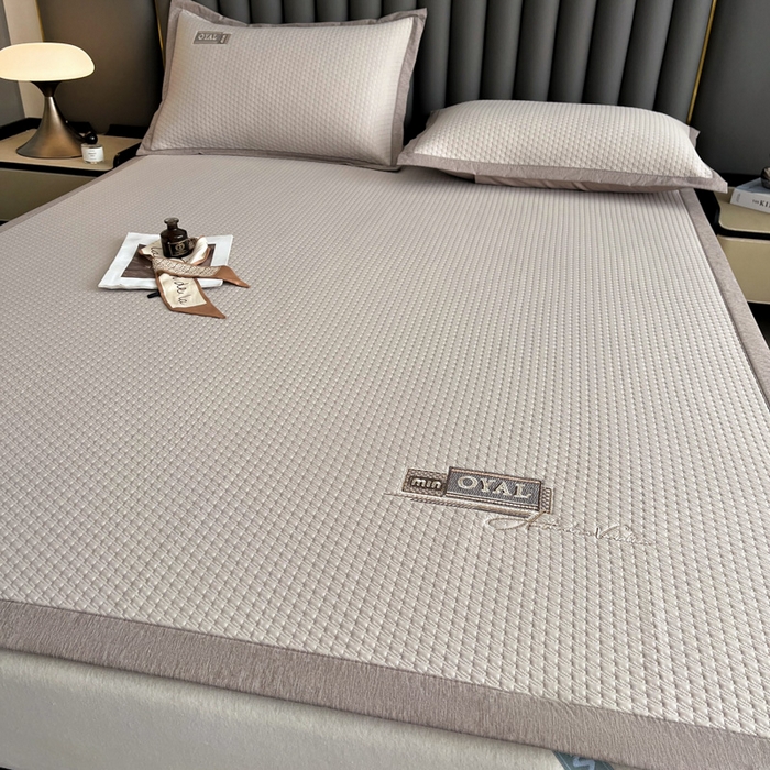 91家纺网 家纺一手货源 找家纺 阿牛席业2025新款凉感软席系列-A-凉感冰豆席 冰豆席-香槟