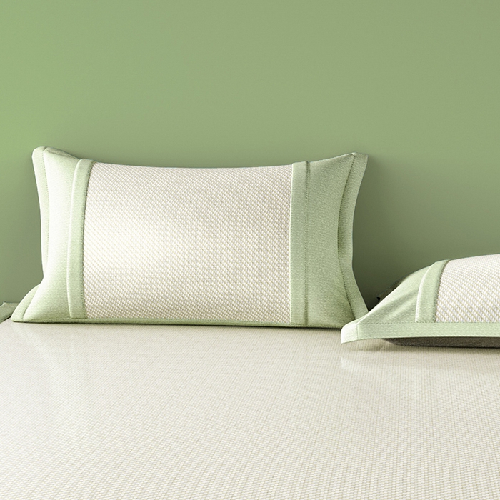 91家纺网 家纺一手货源 找家纺 阿牛席业 2025新款冰藤凉席系列帕帕狗 帕帕熊-绿色