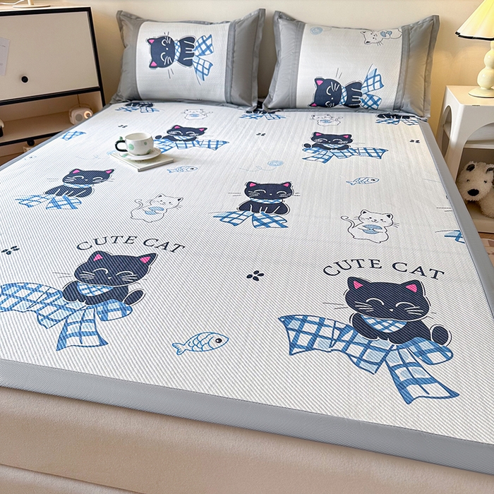 91家纺网 家纺一手货源 找家纺 阿牛席业 2025新款凉感印花软席系列一 库洛米