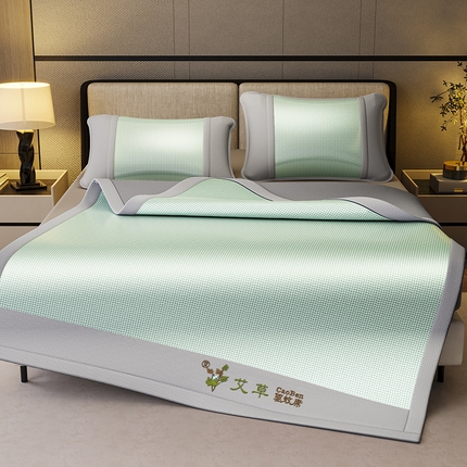 91家纺网 家纺一手货源 找家纺 （总）阿牛席业 2025新款水洗冰晶系列-宽头绣复无纺布条席