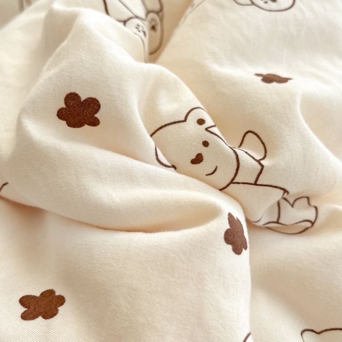 91家纺网 家纺一手货源 找家纺 星巴k家纺 2025糯糯棉A类大豆蛋白纤维夏凉被双层纱水洗棉夏被大豆被 小熊院长