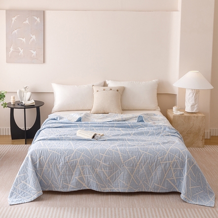 91家纺网 家纺一手货源 找家纺 （总）朴尔家纺-毛巾被 2025新款全棉水洗柔绉三层纱布毛巾被