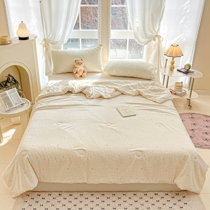 91家纺网 家纺一手货源 找家纺 星巴k家纺 2025糯糯棉A类大豆蛋白纤维夏凉被双层纱水洗棉夏被大豆被 芝士碎