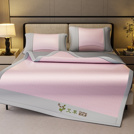 91家纺网 家纺一手货源 找家纺 （总）阿牛席业 2025新款水洗冰晶系列-宽头绣复无纺布条席