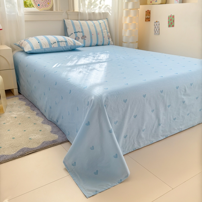 91家纺网 家纺一手货源 找家纺 清雅福 2025全棉13372小清新四件套和单品早春系列第一批-单枕套 卡夫卡