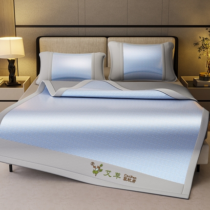 91家纺网 家纺一手货源 找家纺 （总）阿牛席业 2025新款水洗冰晶系列-宽头绣复无纺布条席