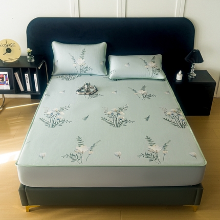 阿牛席业 2025新款凉感印花软席系列二床笠款 香草美人