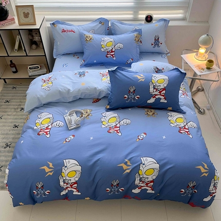 蘭菲家纺 2025新款经典奥特曼小版全棉印花四件套 小虎队