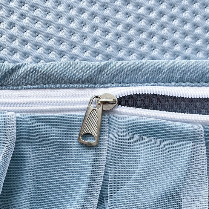 91家纺网 家纺一手货源 找家纺 阿牛席业 2025新款脱卸床裙系列  蝴蝶结-蓝(脱卸床裙)