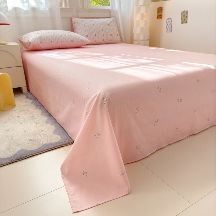 91家纺网 家纺一手货源 找家纺 清雅福 2025全棉13372小清新四件套和单品早春系列第一批-单枕套 心动萌趣