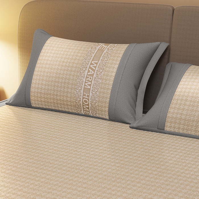 91家纺网 家纺一手货源 找家纺 阿牛席业 2025新款熊先生凉感冰丝系列凉席 熊先生-咖床笠款