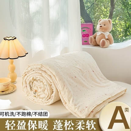 星巴k家纺 2025糯糯棉A类大豆蛋白纤维夏凉被双层纱水洗棉夏被大豆被 芝士碎