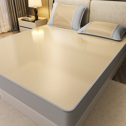 91家纺网 家纺一手货源 找家纺 （总）阿牛席业 2025新款水洗冰晶系列-小边床笠款