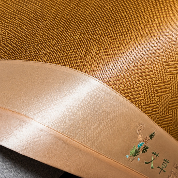 91家纺网 家纺一手货源 找家纺 阿牛席业 2025新款舒爽藤席系列-A-半包藤席 大头饼干花