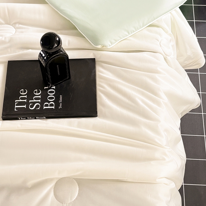 91家纺网 家纺一手货源 找家纺 梦恬佳 2025新款A类凉感夏被系列 奶油杏