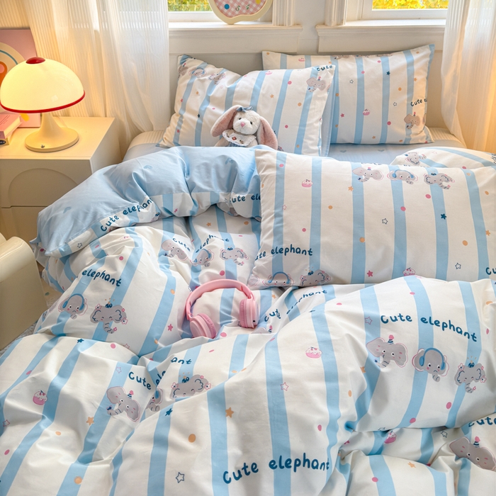 91家纺网 家纺一手货源 找家纺 清雅福 2025全棉13372小清新四件套和单品早春系列第一批-单枕套 卡夫卡