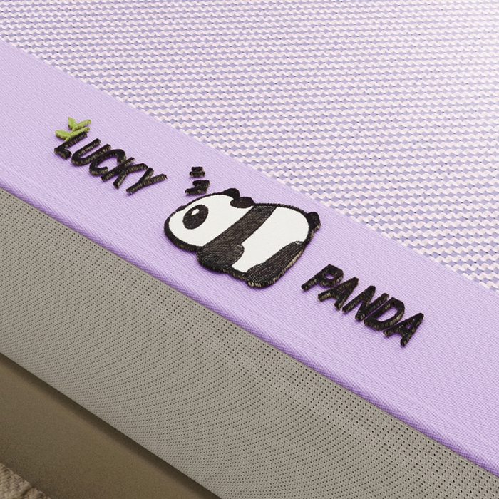 91家纺网 家纺一手货源 找家纺 阿牛席业 2025新款冰藤凉席系列帕帕狗 帕帕熊床笠-紫色