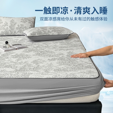 91家纺网 家纺一手货源 找家纺 （总）阿牛席业2025新款凉感软席系列-F-凉感双面软席床笠