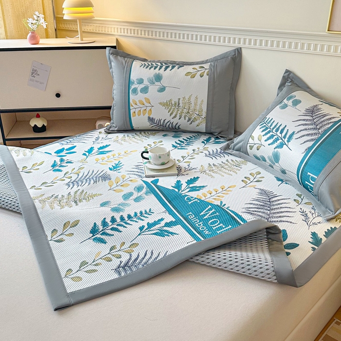 91家纺网 家纺一手货源 找家纺 阿牛席业 2025新款凉感印花软席系列一 花世界