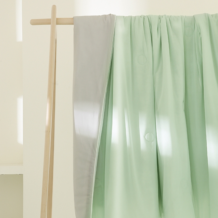 91家纺网 家纺一手货源 找家纺 梦恬佳 2025新款A类凉感夏被系列 水绿色