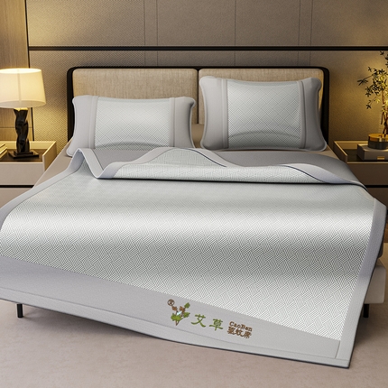 91家纺网 家纺一手货源 找家纺 （总）阿牛席业 2025新款水洗冰晶系列-宽头绣复无纺布条席